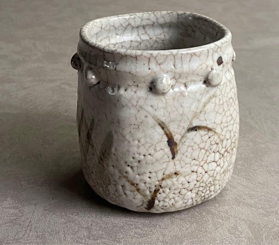 絵志野筒向付】志野焼 織部焼 時代 特別出品 美濃古陶 美濃桃山陶