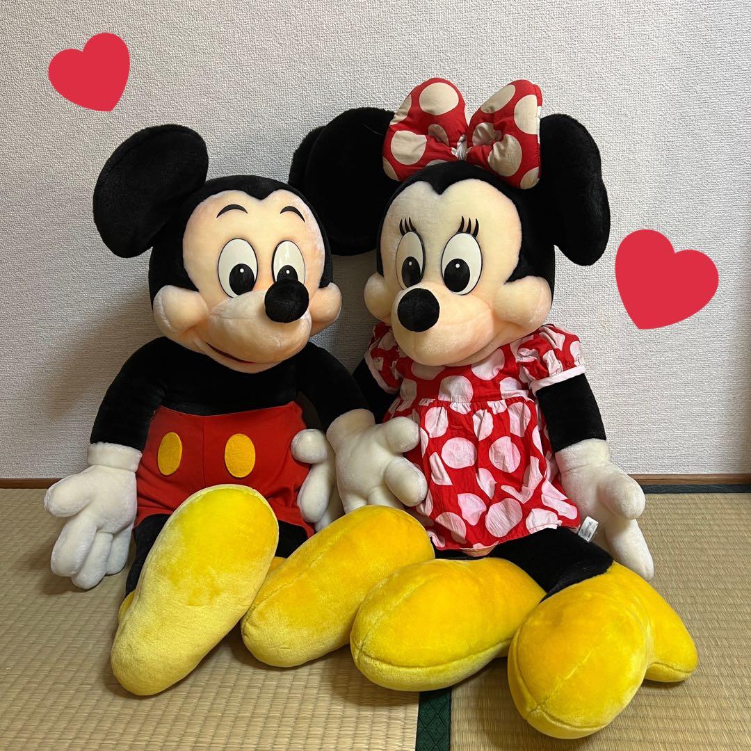 ディズニー　ミッキー&ミニーレトロぬいぐるみ　85cm Disney - ミッキーミニー ぬいぐるみ セット ディズニー レトロ 東京