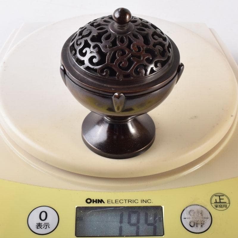 マル 様専用茶道具 釜師 根来実三作 唐銅 火屋蓋置 共箱 V R8718