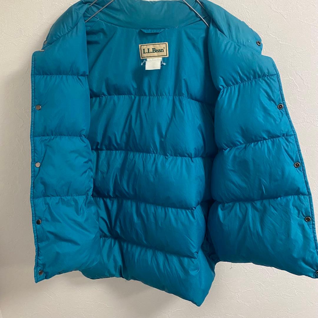 激レア　80s L.L.Bean ダウンベスト　ティファニーブルー　M~L相当