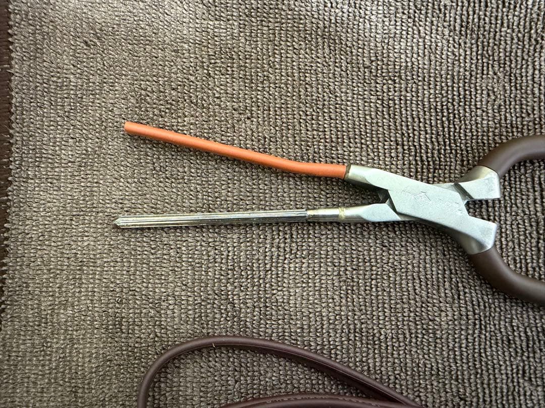 【希少】理容 ニチリ テンション ヘア アイロン 丸アイロン 2.8mm