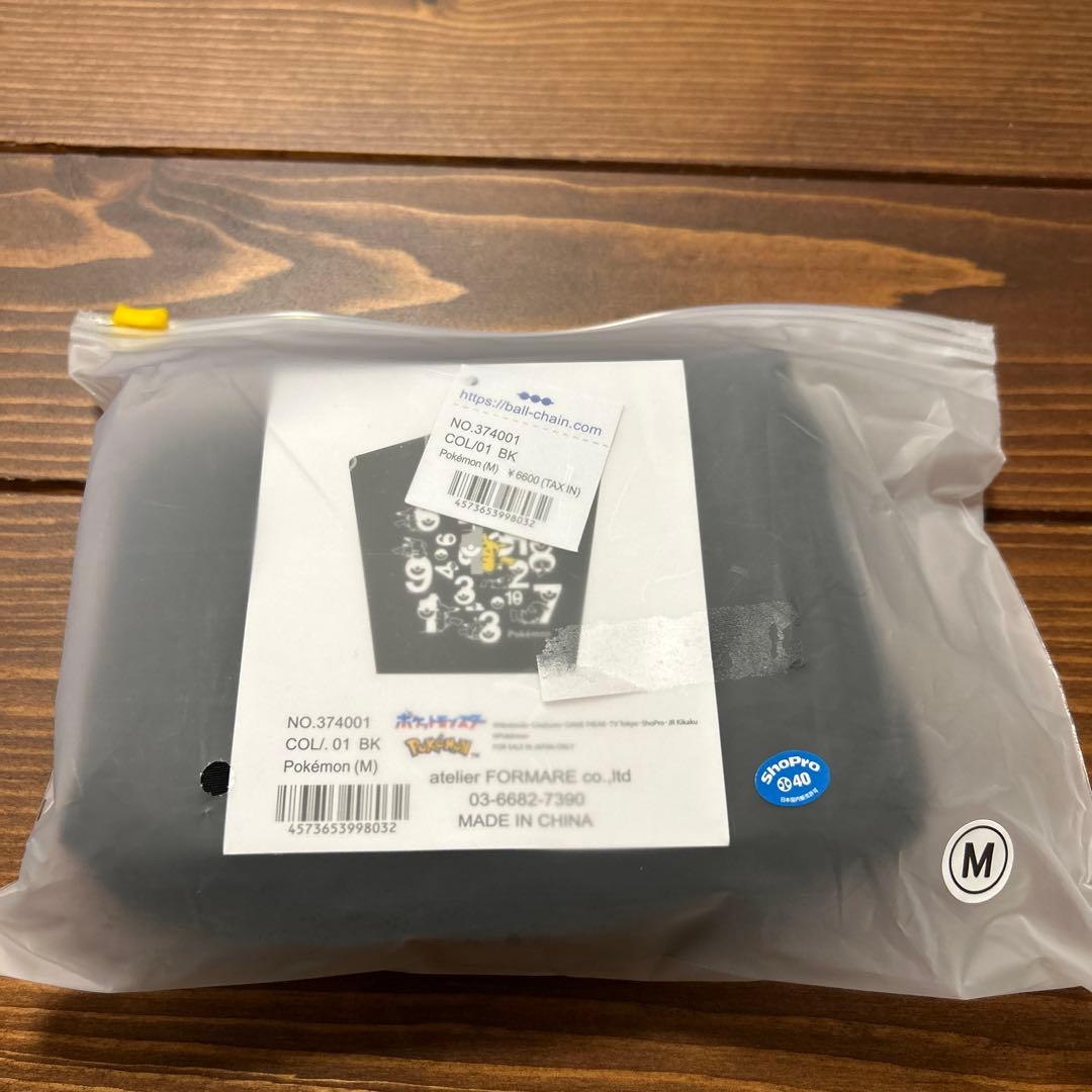 ボールアンドチェーン ポケモン ピカチュウ エコバッグ ブラックM