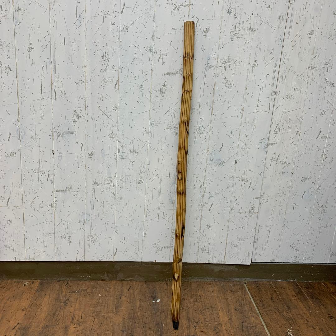 B-2 【希少】定義如来 金剛杖 木彫り 杖 登山 参拝 縁起物 昭和レトロ