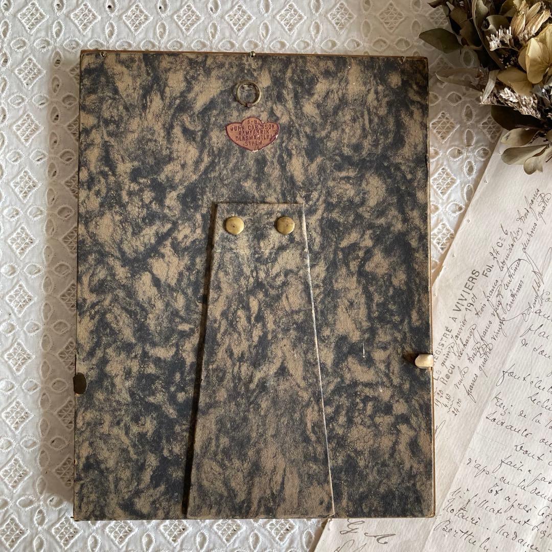 アンティークフレームD☆1920年代超希少なBIRGITのアンティークカード