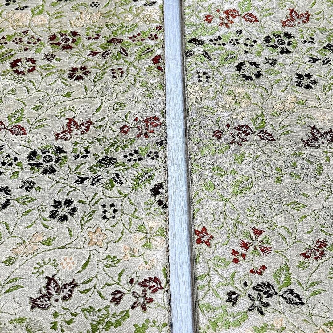 龍村美術織物 袋帯 早雲寺文台裂 チャンカイの申 両面 全通 正絹 銀糸