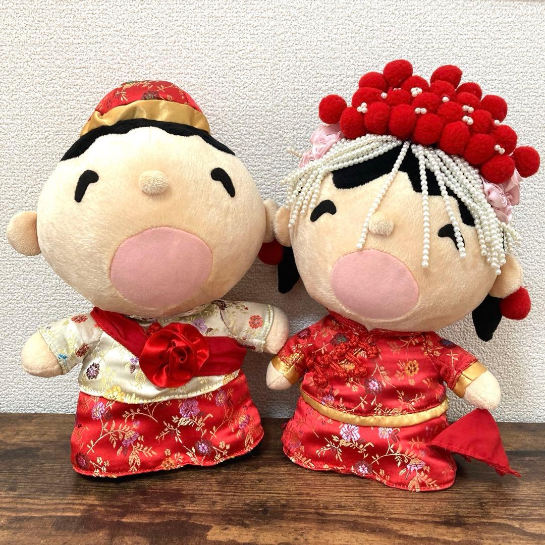 みんなのたあ坊 たあ坊＆なこちゃん 香港 結婚衣装 ペア ぬいぐるみ