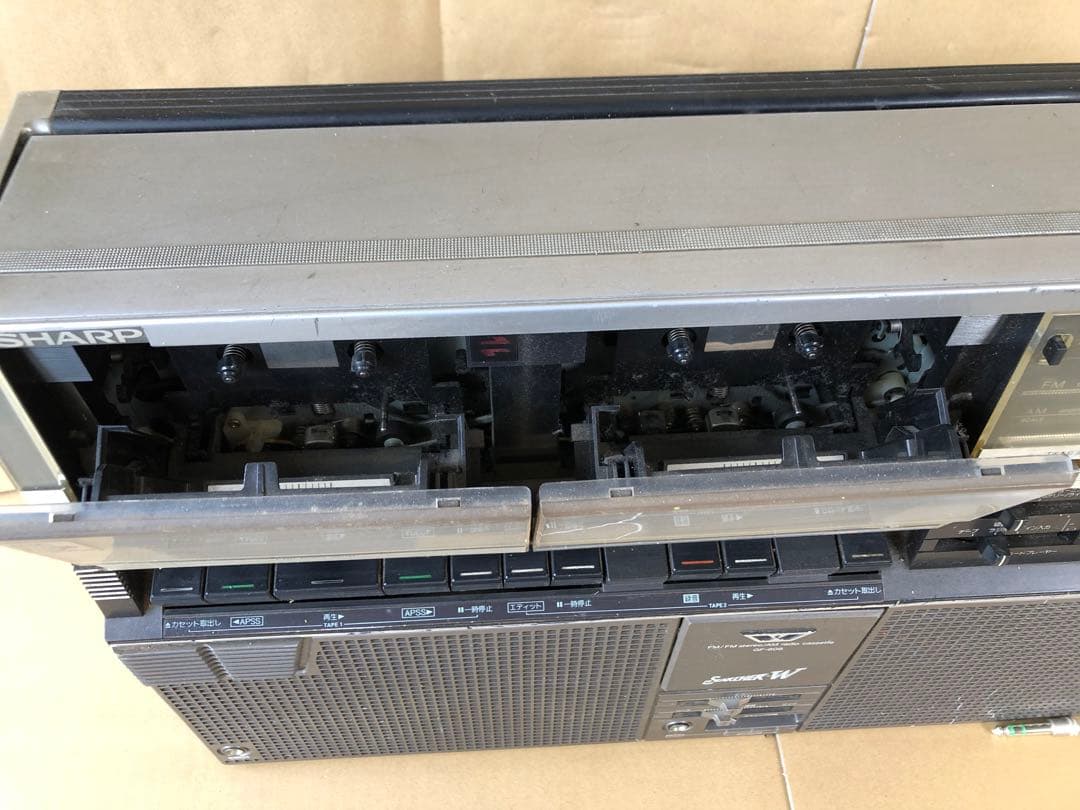 SHARP ザ・サーチャーW GF-808 ラジカセ searcher 年代物 - メルカリ