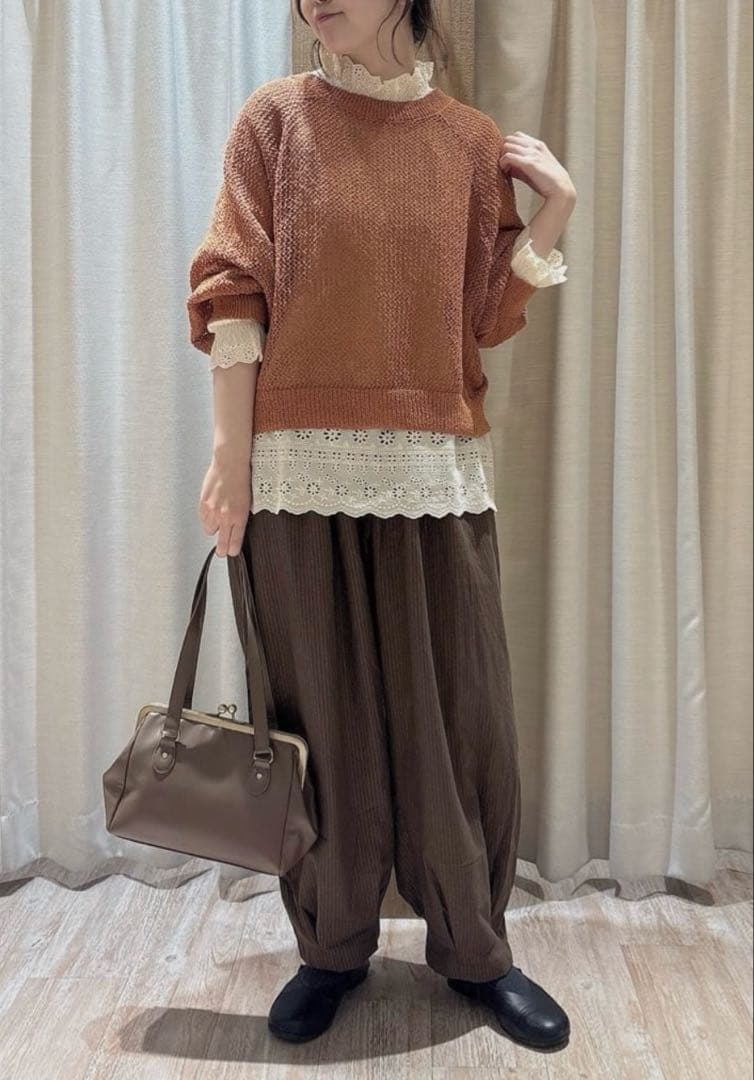 サマンサモスモス スカラップレースブラウス キナリとオフホワイト 2枚