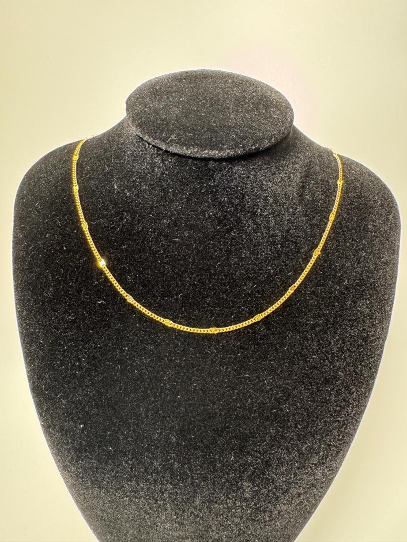 《美品/日本製18金》イエローゴールドネックレス2.2g