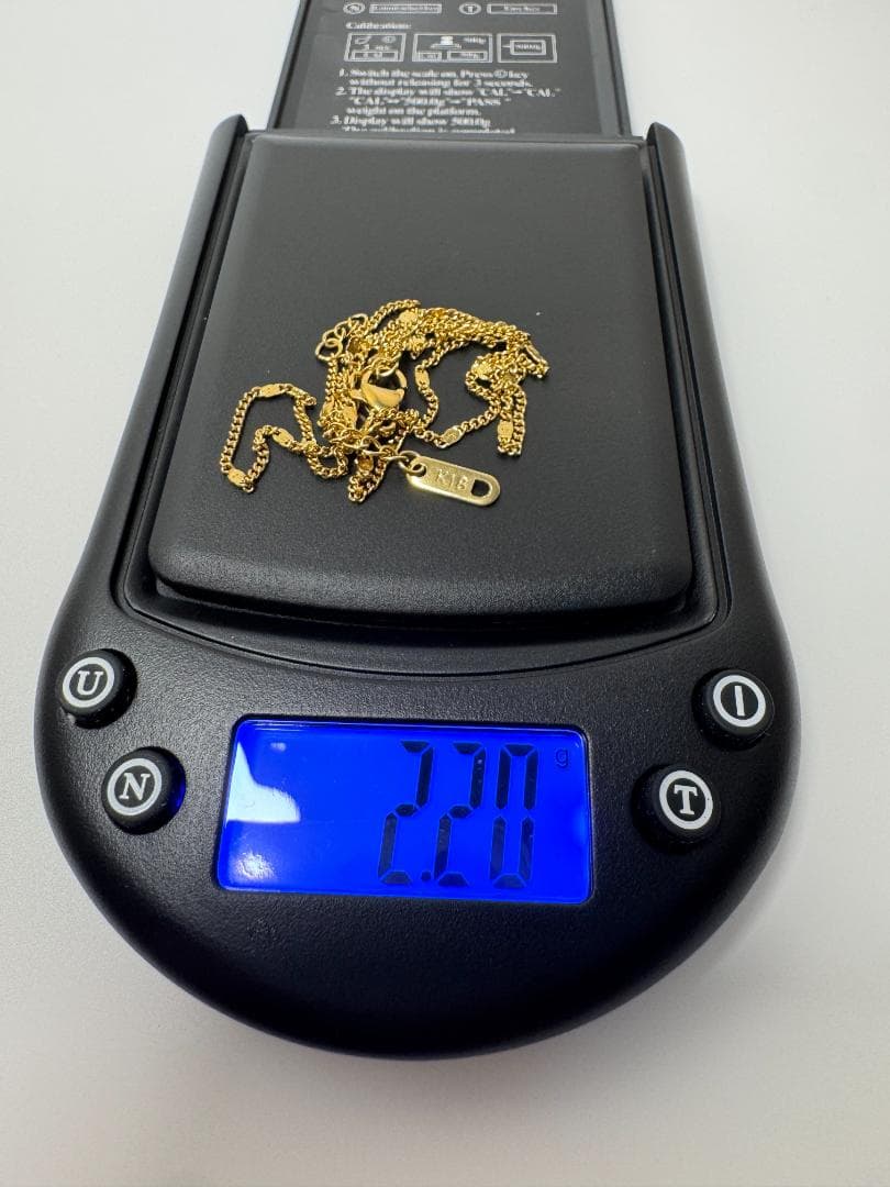 《美品/日本製18金》イエローゴールドネックレス2.2g