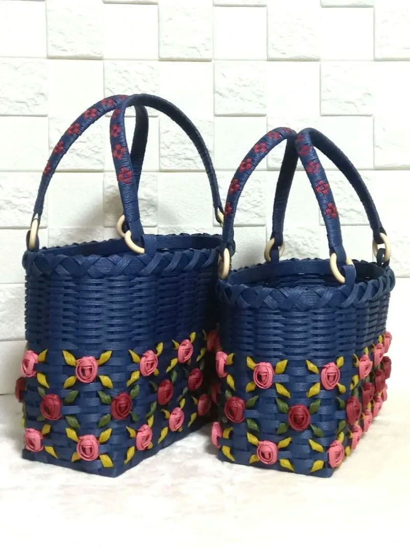 《 たかちゃん 》エコクラフトバンド　かごバック２点セット✕２セット