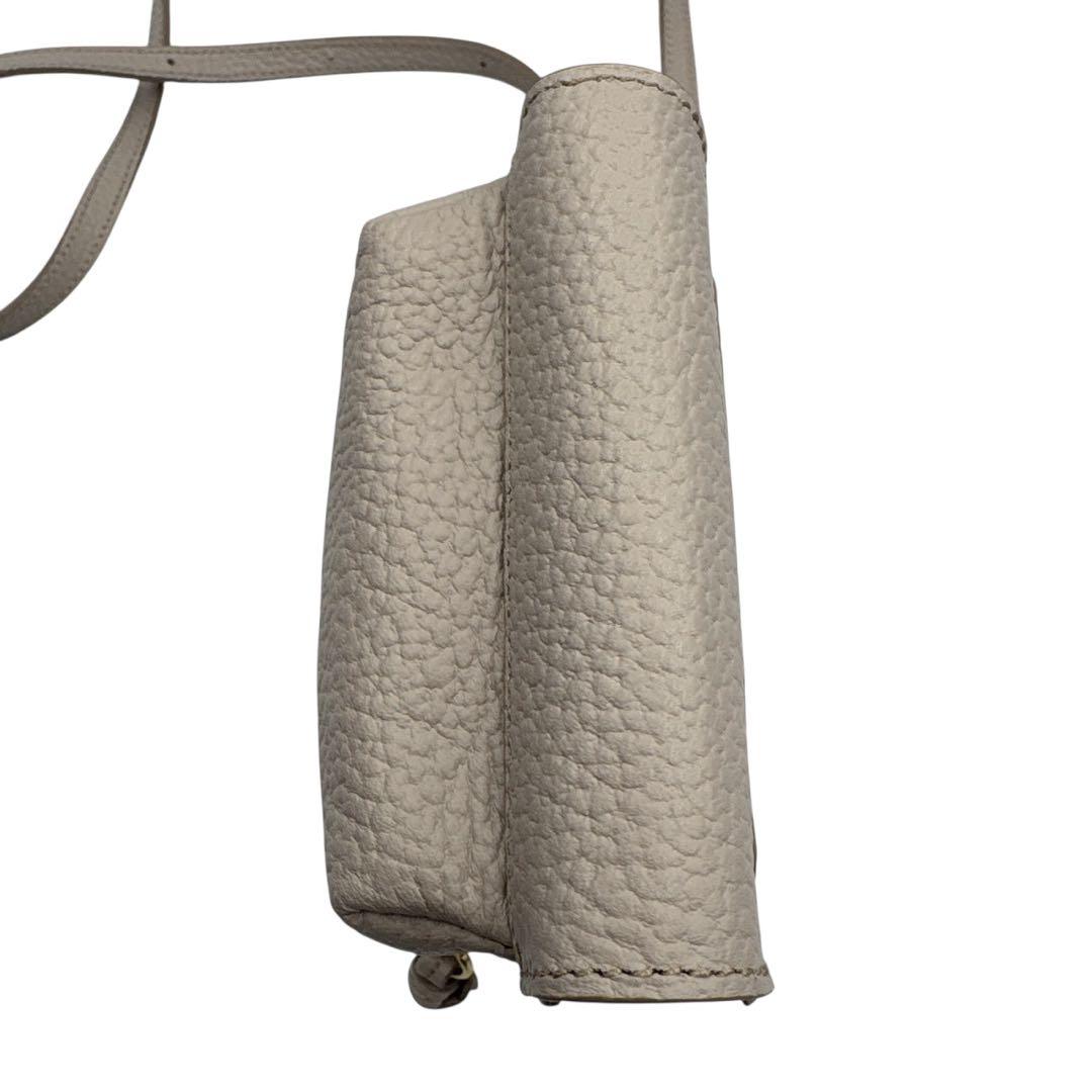 極美品 IANNE ラポシュ スマホショルダー ベージュ ATAO アタオ 本革