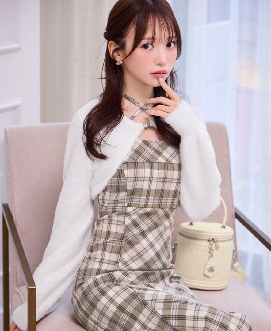 michellMacaron（ミシェルマカロン）アンサンブル チェックワンピース