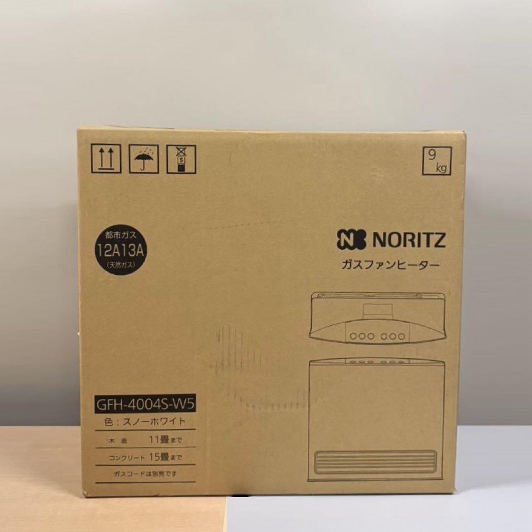 未使用 GFH-4004S-W5 都市ガス用 ノーリツ ガスファンヒーター ノーリツ：ガスファンヒーター都市ガス用（12A13A）(スノーホワイト