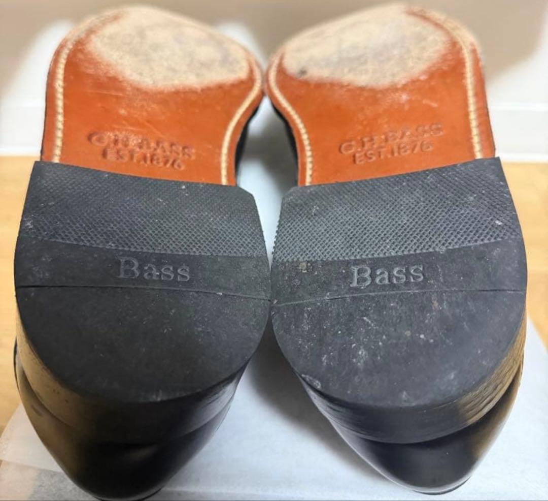 G.H. BASS Weejuns ブラックホワイトローファー uk7 - メルカリ