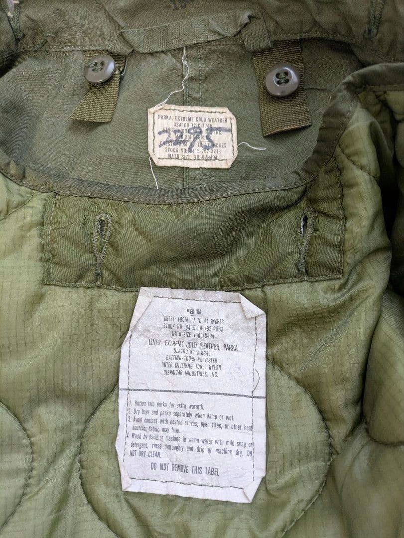 希少 U.S.ARMY M-65 フィッシュテール モッズコート フルセット