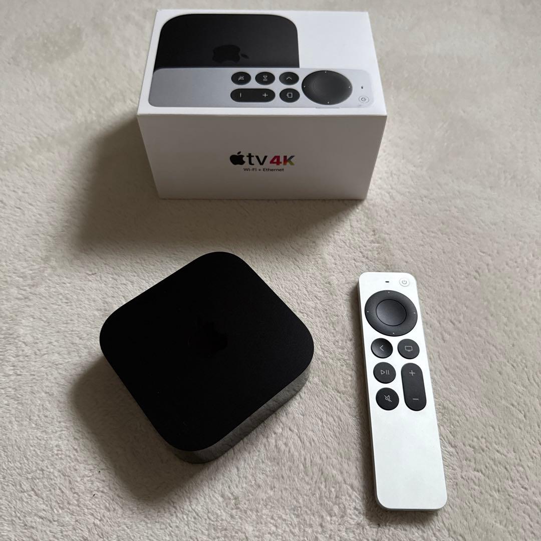 Apple TV 4K 3rd 本体とリモコン Apple TV 4K, 3rd Generation, 64GB, Black, Dolby Vision and HDR10+