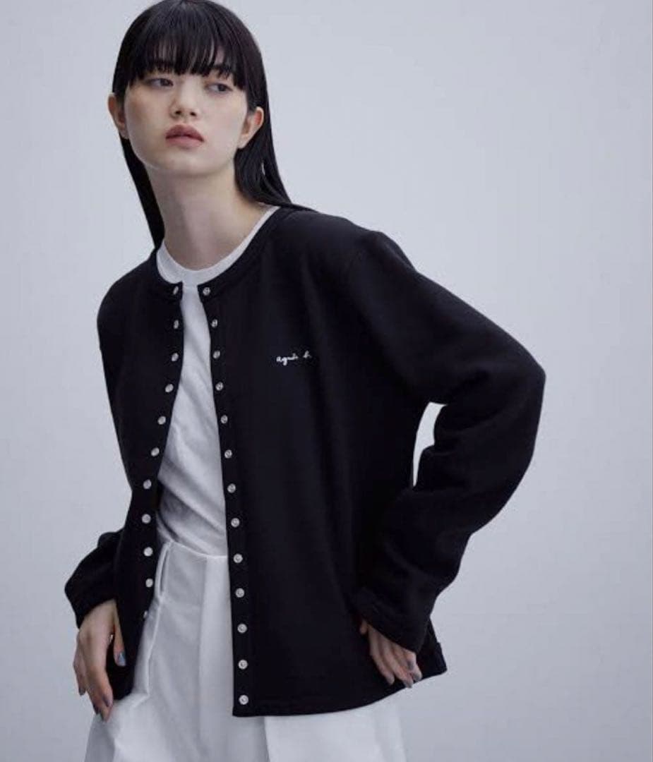新品 agnes b.× ADAM ET ROPE裏起毛 カーディガン