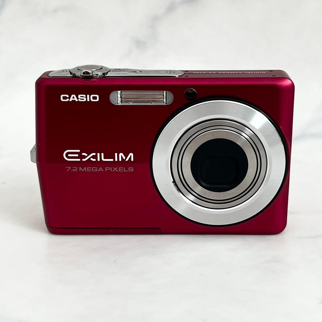 美品 Casio EXILIM EX-Z700 カシオ レッド デジカメ 箱 - メルカリ