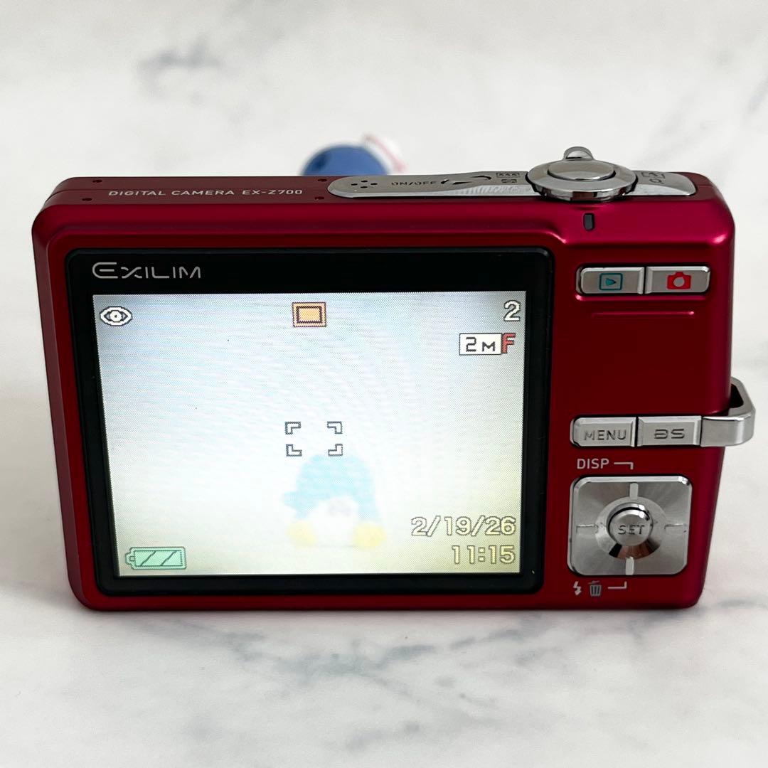 美品 Casio EXILIM EX-Z700 カシオ レッド デジカメ 箱 - メルカリ