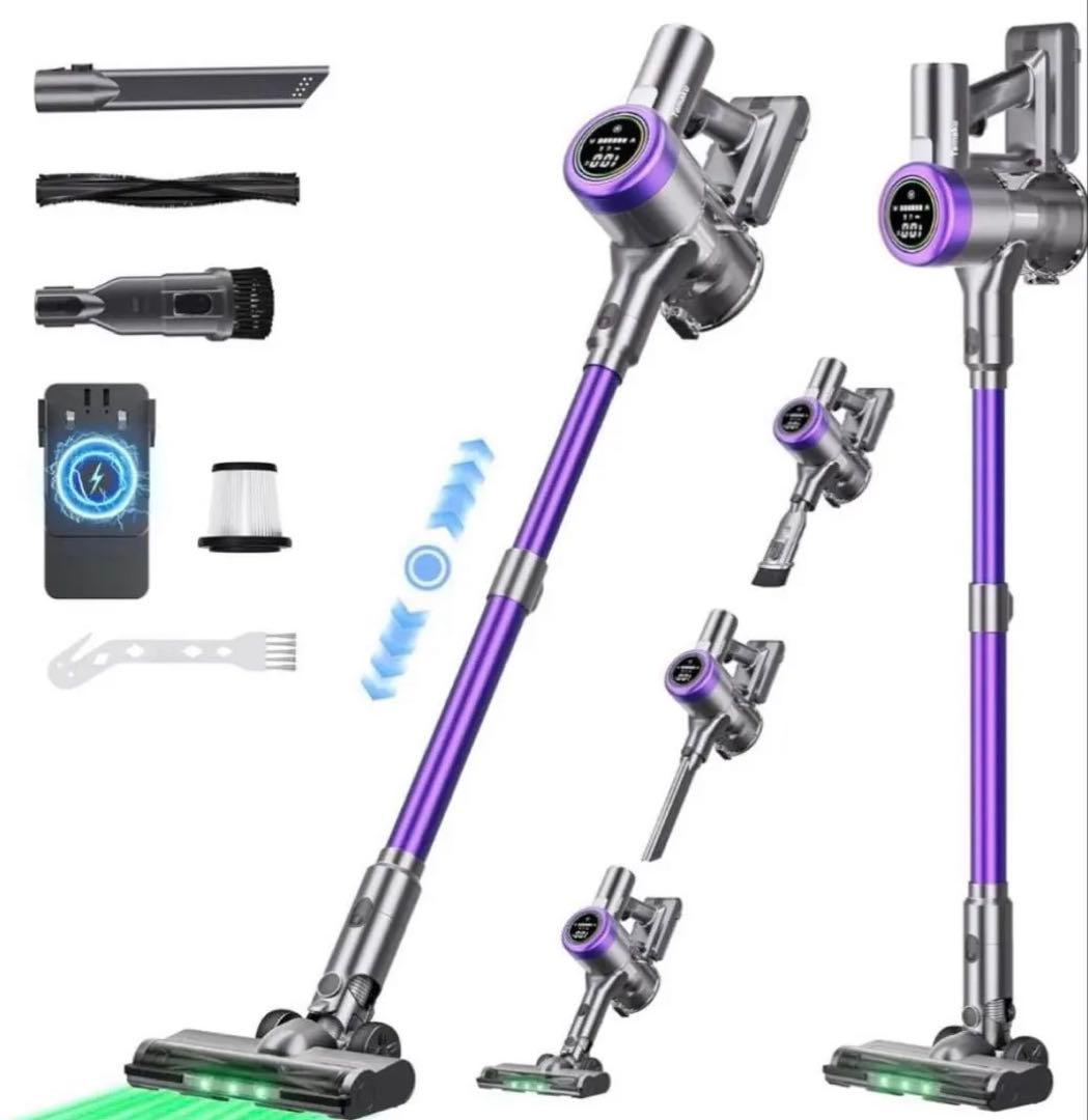 掃除機⭐️コードレス 90KPa超強力 65分連続稼働 自立式 低騒音 AI感知