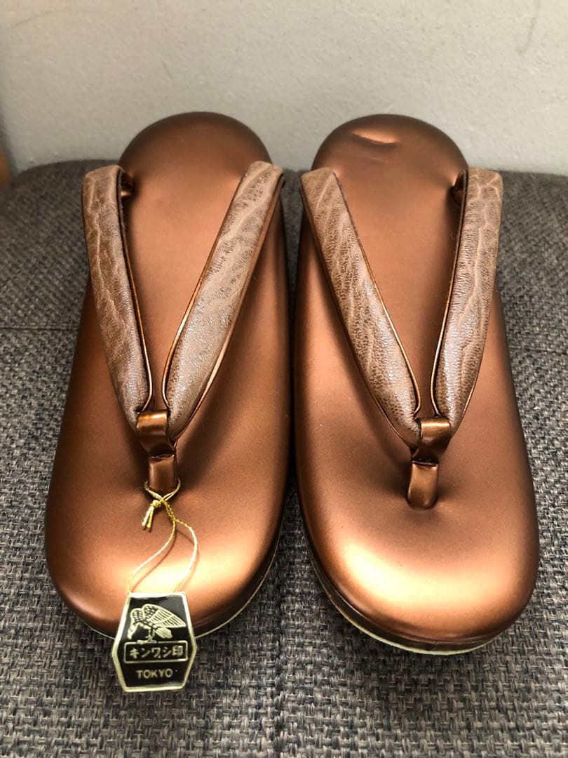 キンワシ印 ハンドバッグ 草履 セット JRA 本革 アザラシ バッフィン