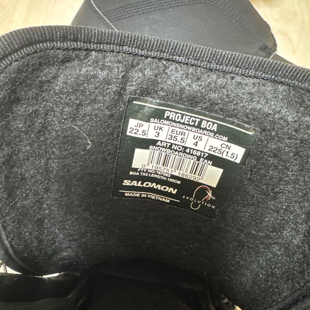 Salomon Project BOA キッズスノーボードブーツ 22.5cm