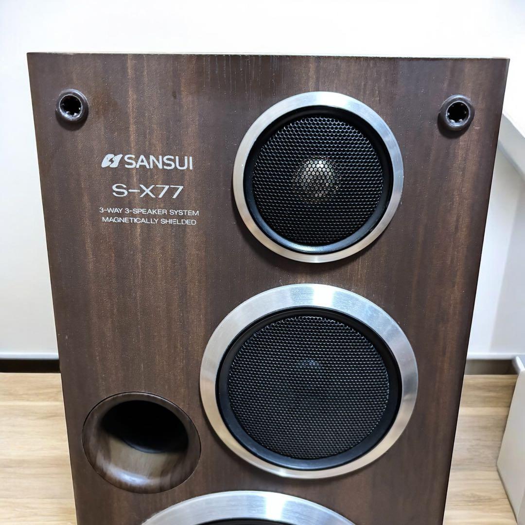 動作良好】SANSUI S-X77 ペア 3Way スピーカー 美品 木製 - メルカリ