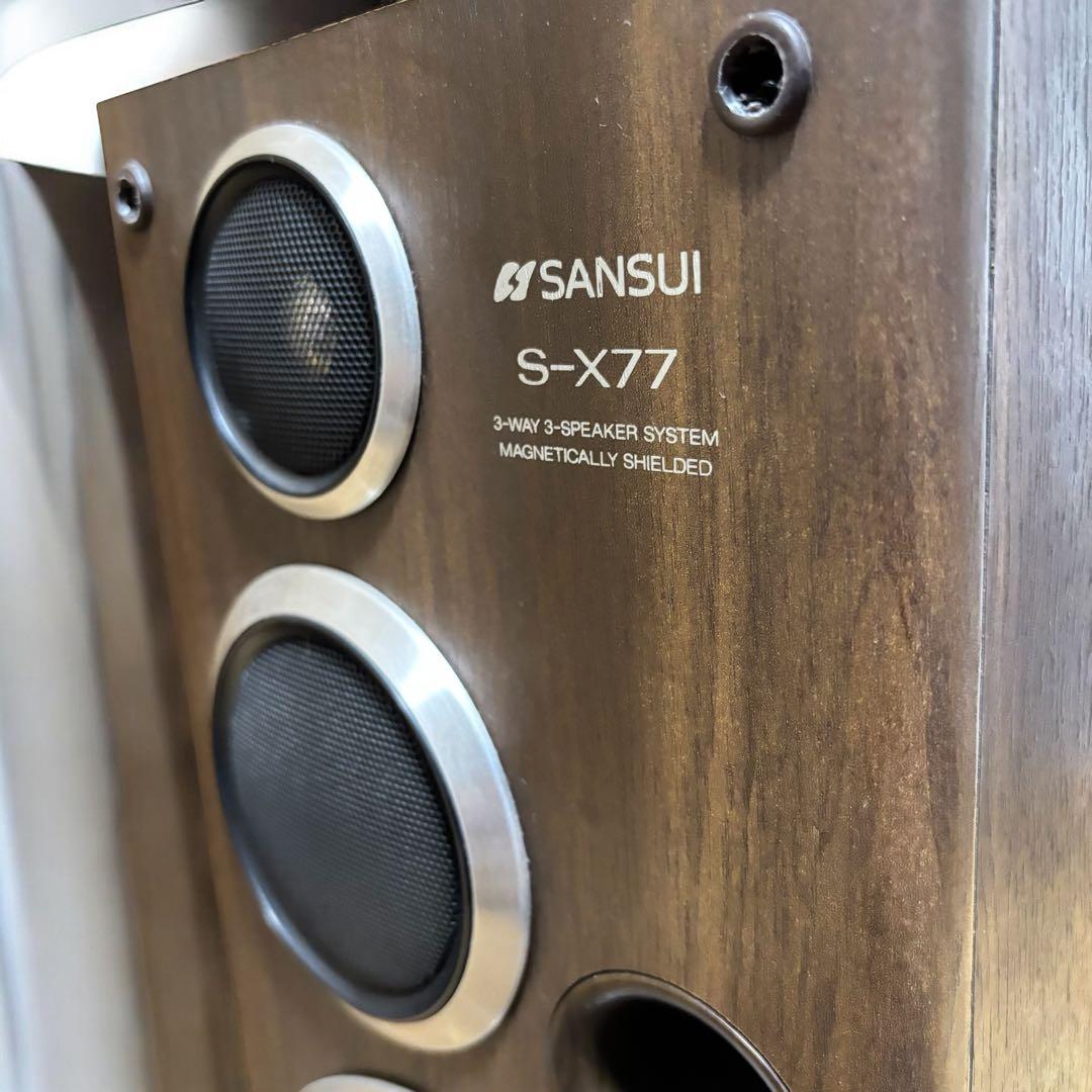 動作良好】SANSUI S-X77 ペア 3Way スピーカー 美品 木製 - メルカリ
