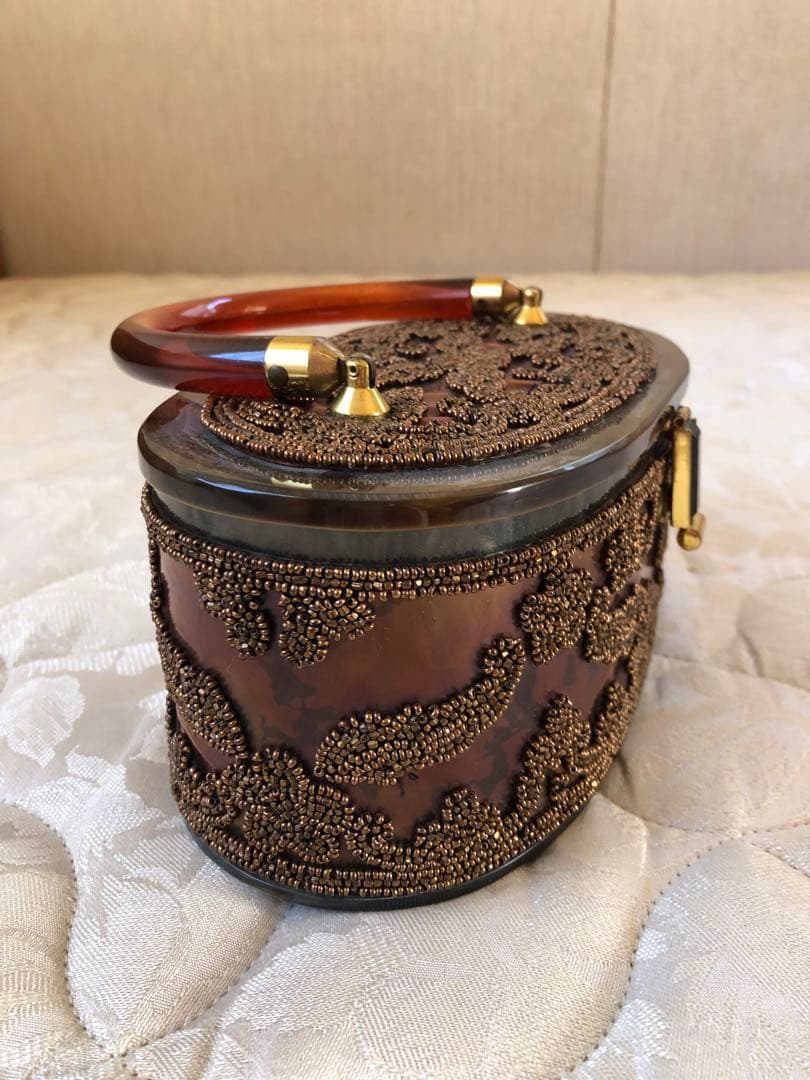 ヴィンテージ ルーサイトバッグ ビーズ - メルカリ