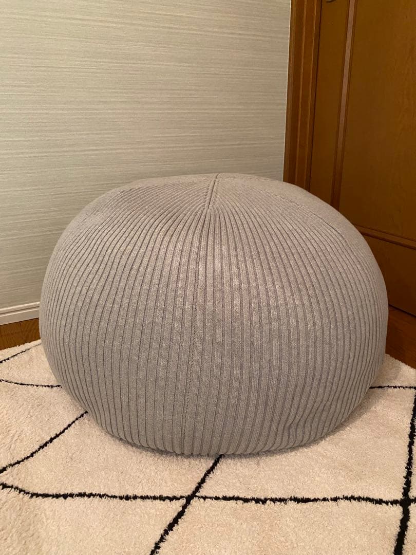IDEE プーフ クッション カバー付き 無印 MUJI Lサイズ グレー