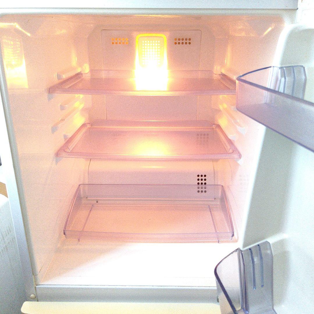 ナショナル☆2ドア冷凍冷蔵庫☆レトロ☆ホワイト&ブルー2005年製☆稼働