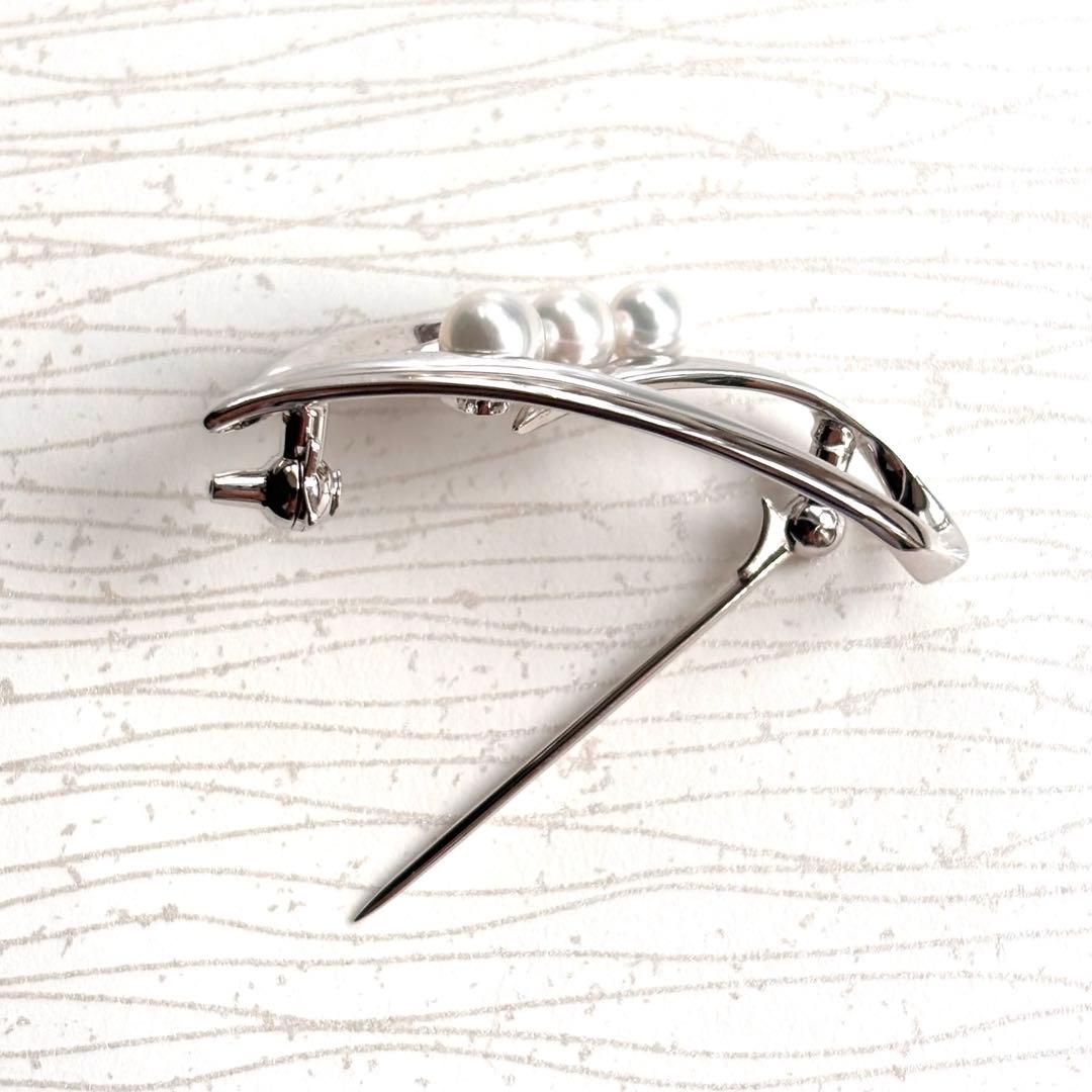 新品 MIKIMOTO ミキモト パールブローチ ハート ホワイト コサージュ