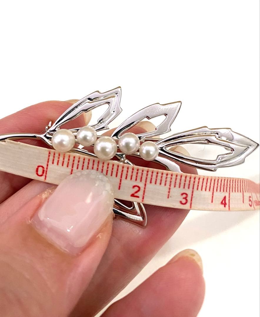 カトタン様 ミキモト リーフ パールブローチ - メルカリ