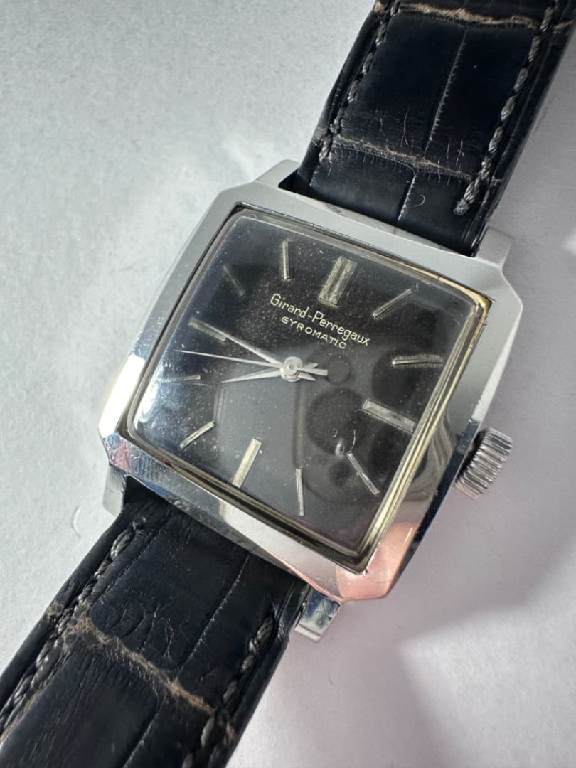 ジラールペルゴ 1950s 17石自動巻Cal.21 130 スクエア クロコ革 - メルカリ