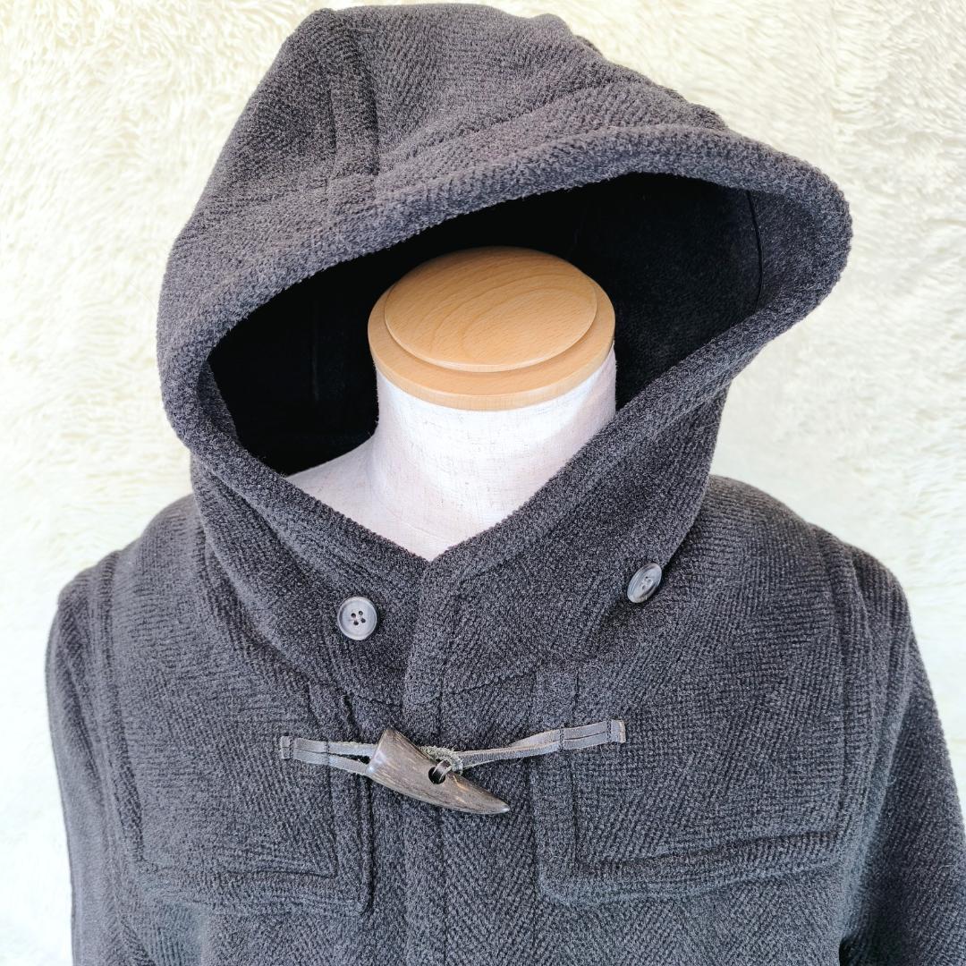 希少 SHIPS ダッフルコート ヘリンボーン ウール 100% ムーアブルック