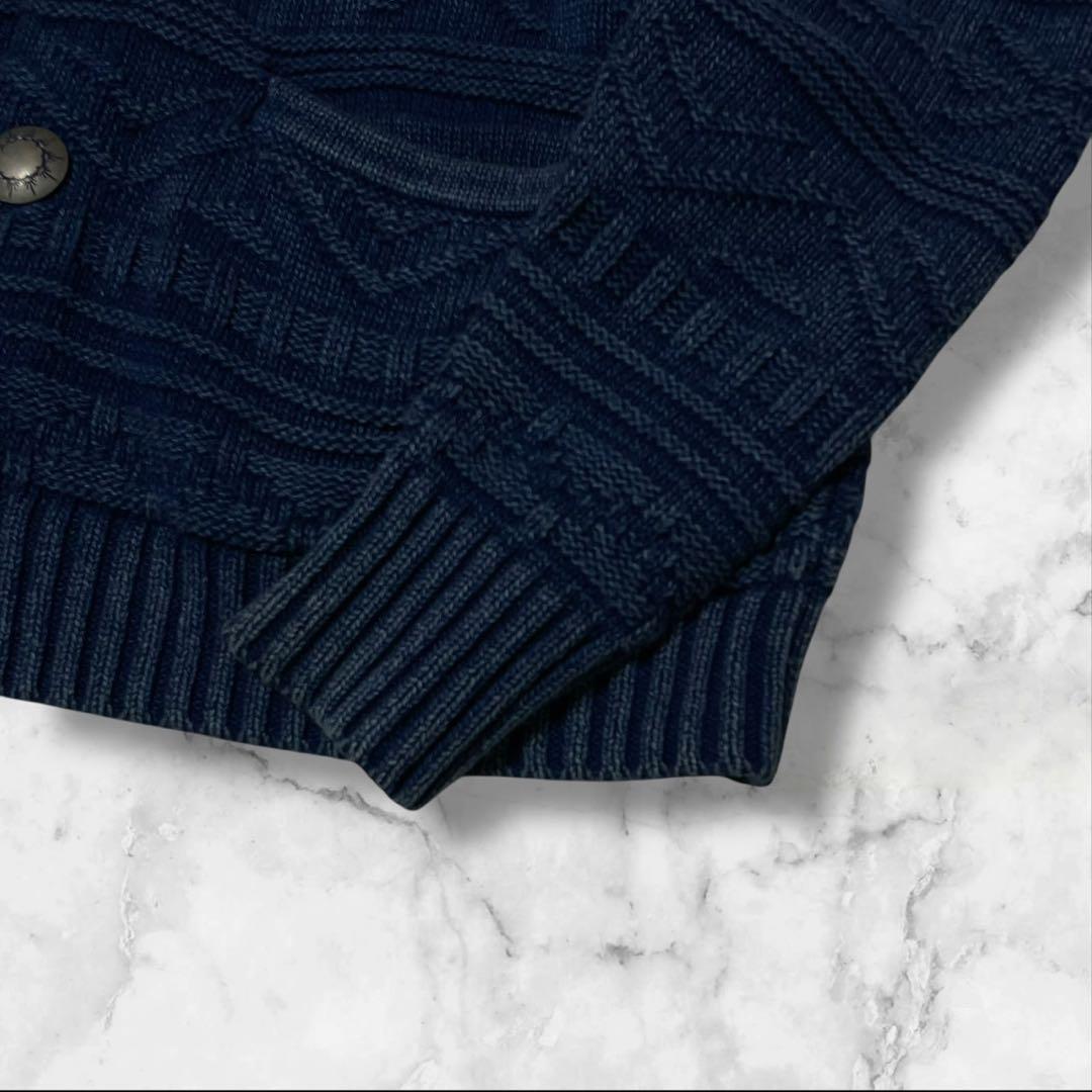 極美品】ロンハーマン コンチョ ケーブルニット カーディガン ブルー