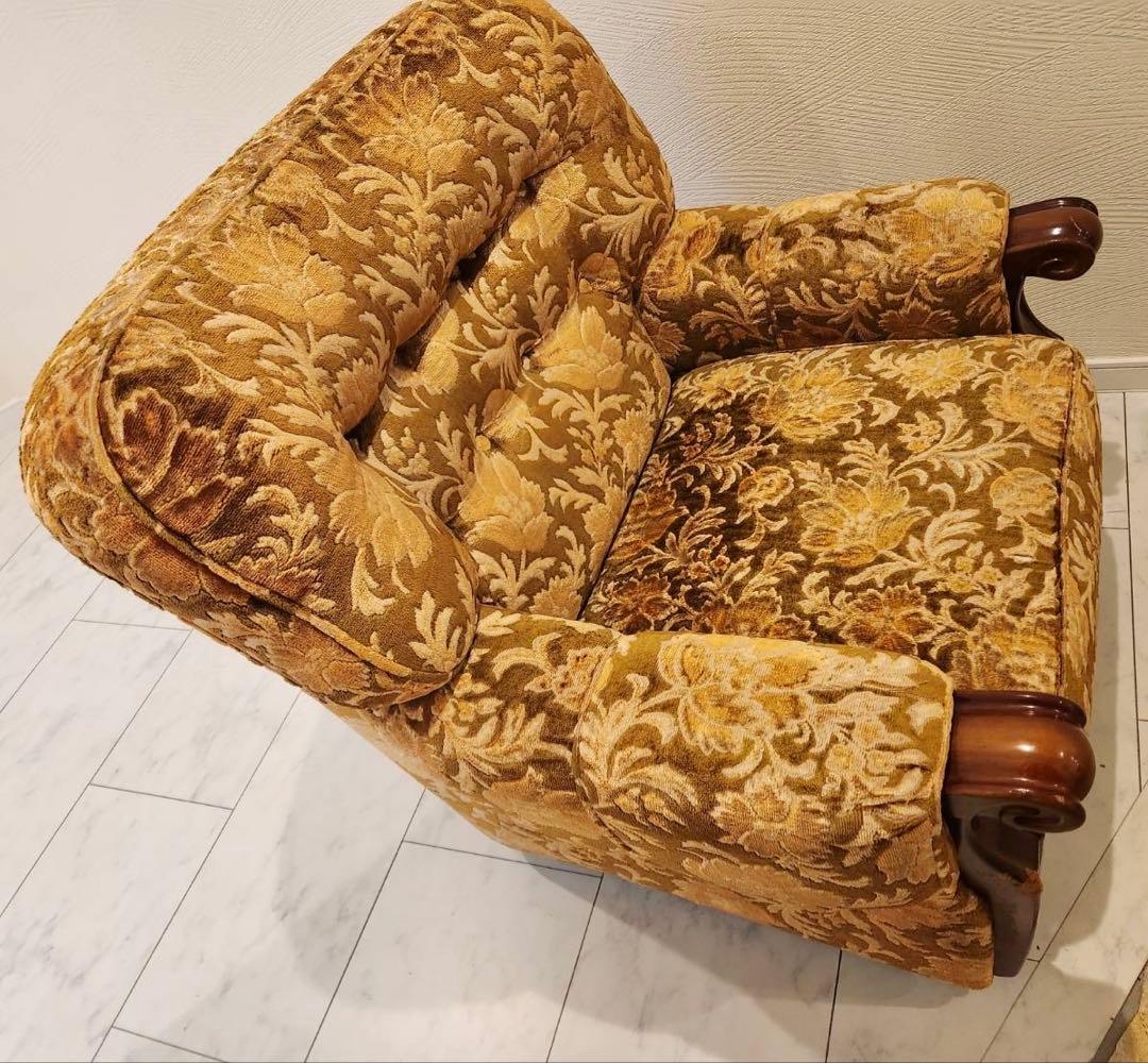 オールドカリモク old karimoku 金華山 アンティーク 1人掛けソファ