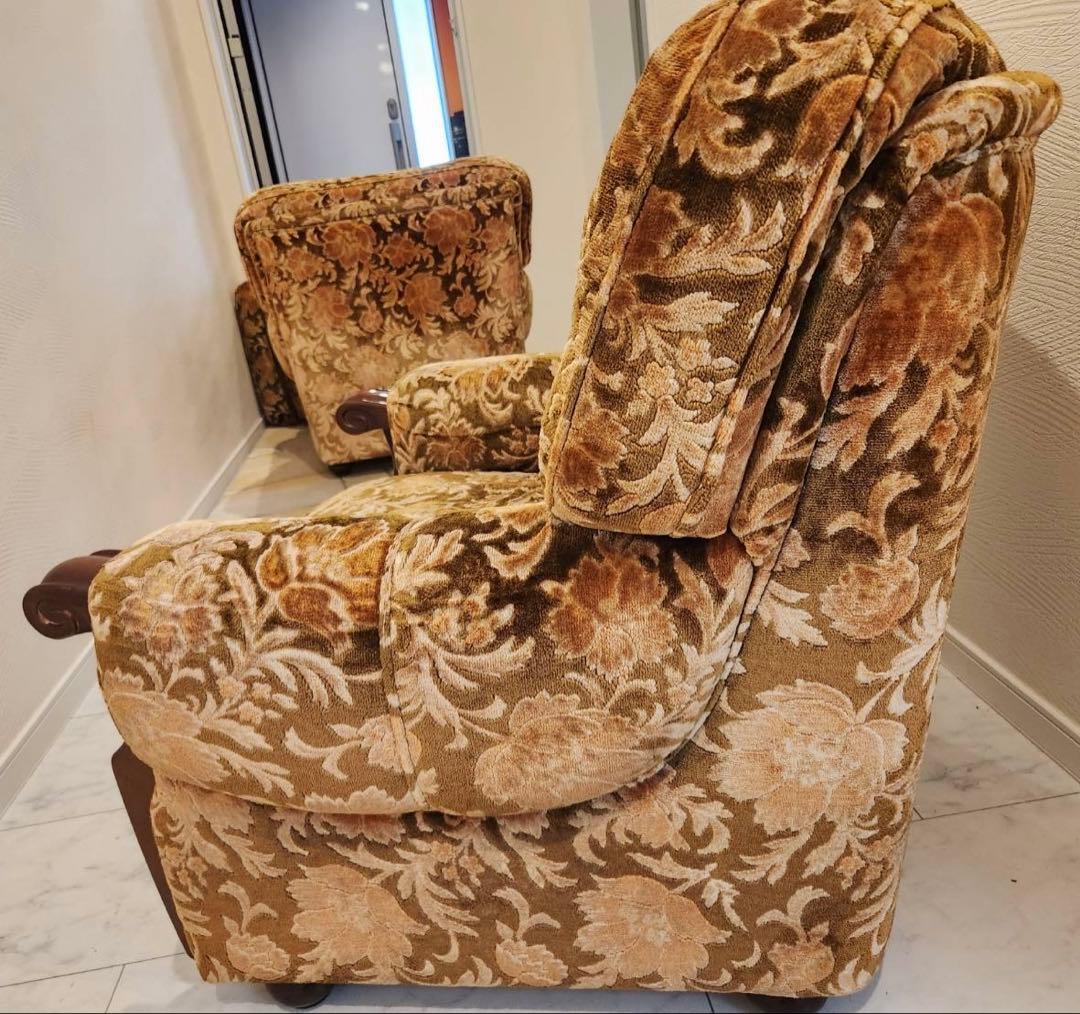 オールドカリモク old karimoku 金華山 アンティーク 1人掛けソファ