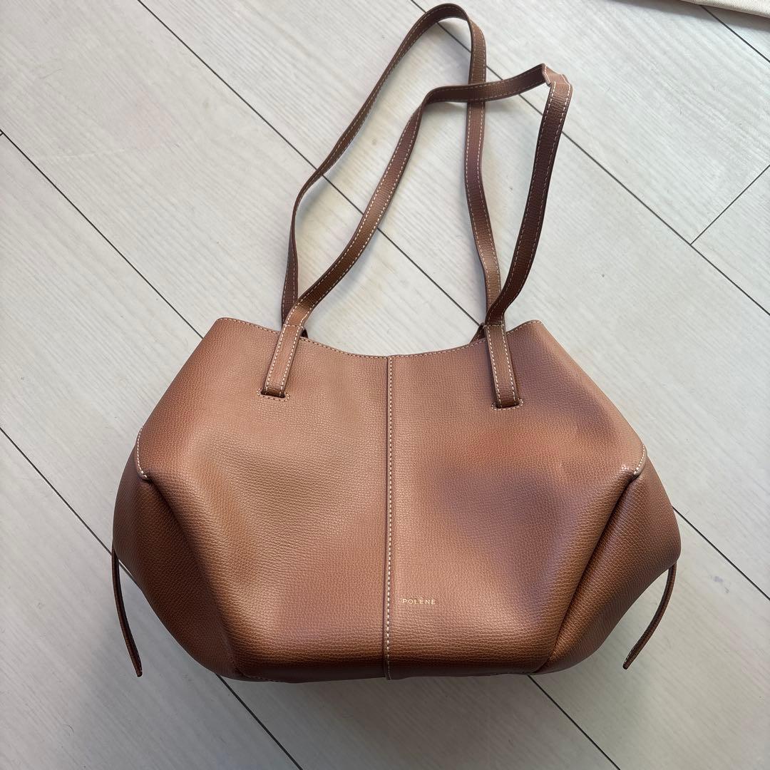 POLENE ブラウン トートバッグ Polène | Bag - Béri - Textured Camel – Polène EU