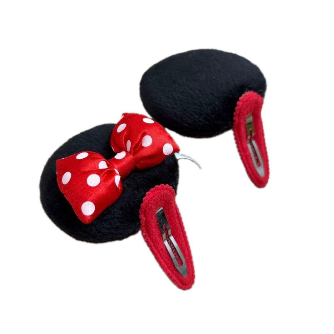 ディズニー ミニー 大人用マフラーキャップ➕ミニーヘアクリップ 2点