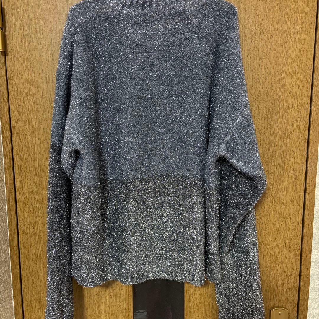 最終値下げ】新品タグ付き ERL スカルデザイン グレーラメセーター