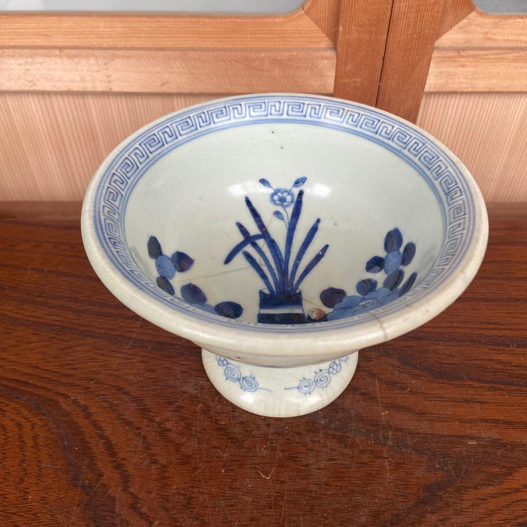 古伊万里染付花生蘭図盃洗 - メルカリ