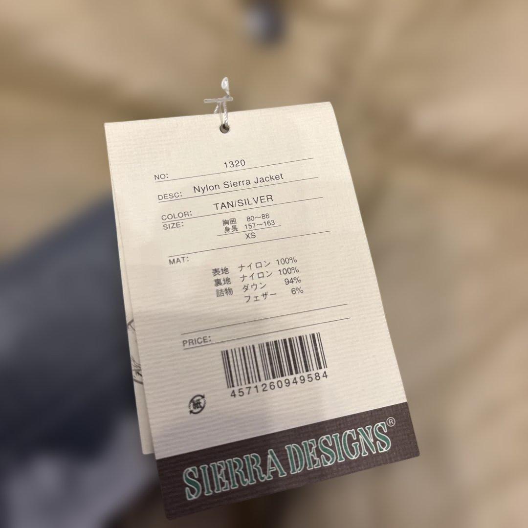 SIERRA DESIGNS ベージュ ダウン 未使用 XS 00's - メルカリ