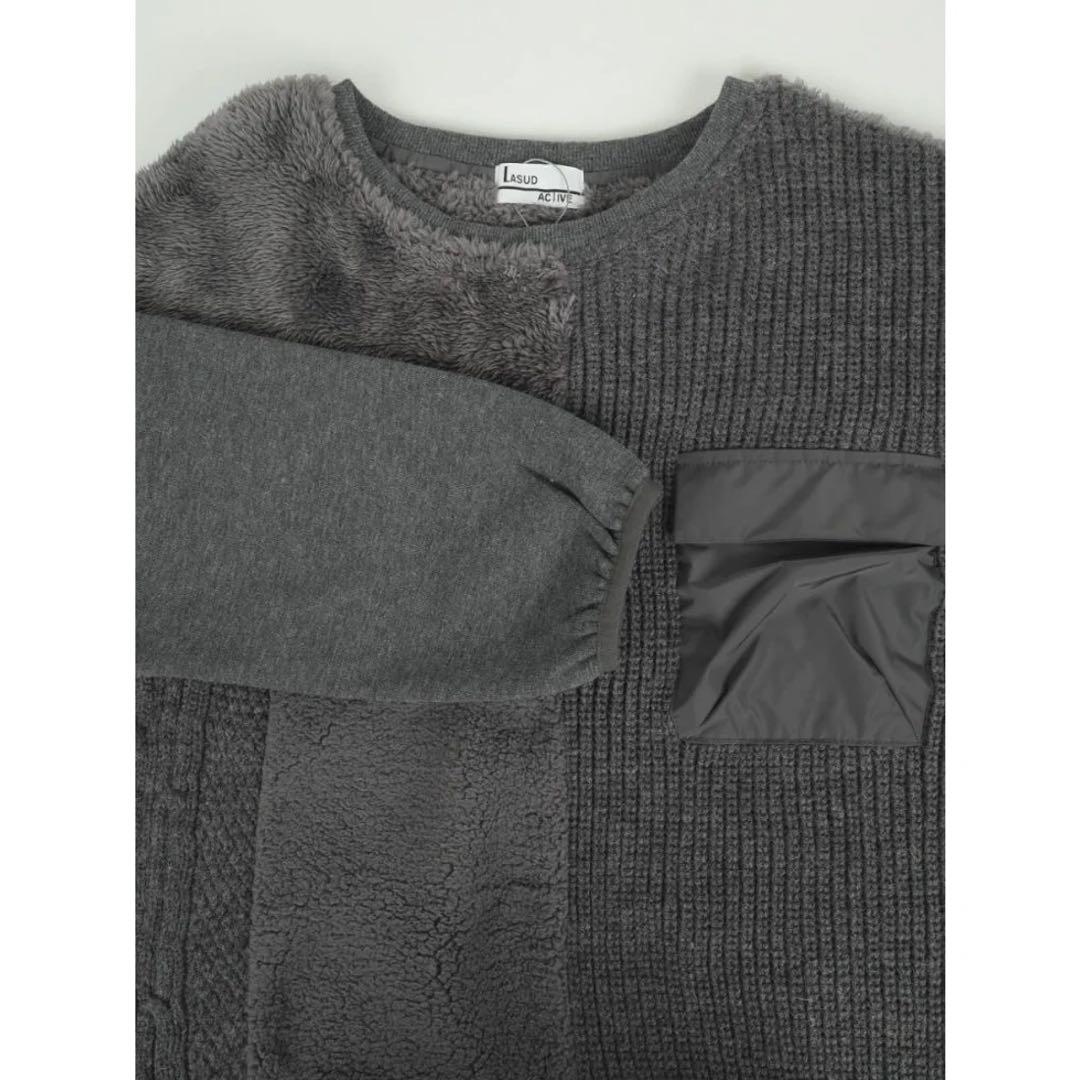 新品】 ヤマダヤ LASUD ACTIVE 異素材MIXショート プルオーバー - メルカリ