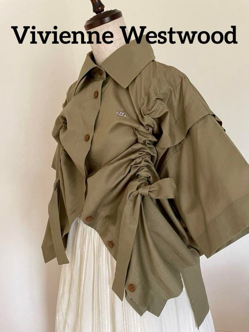 ヴィヴィアンウエストウッド】シャーリングリボンブラウス/ビッグ