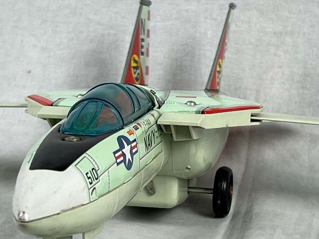 野村トーイ☆F-14A トムキャット☆ブリキ戦闘機☆値下げ本日限定対応