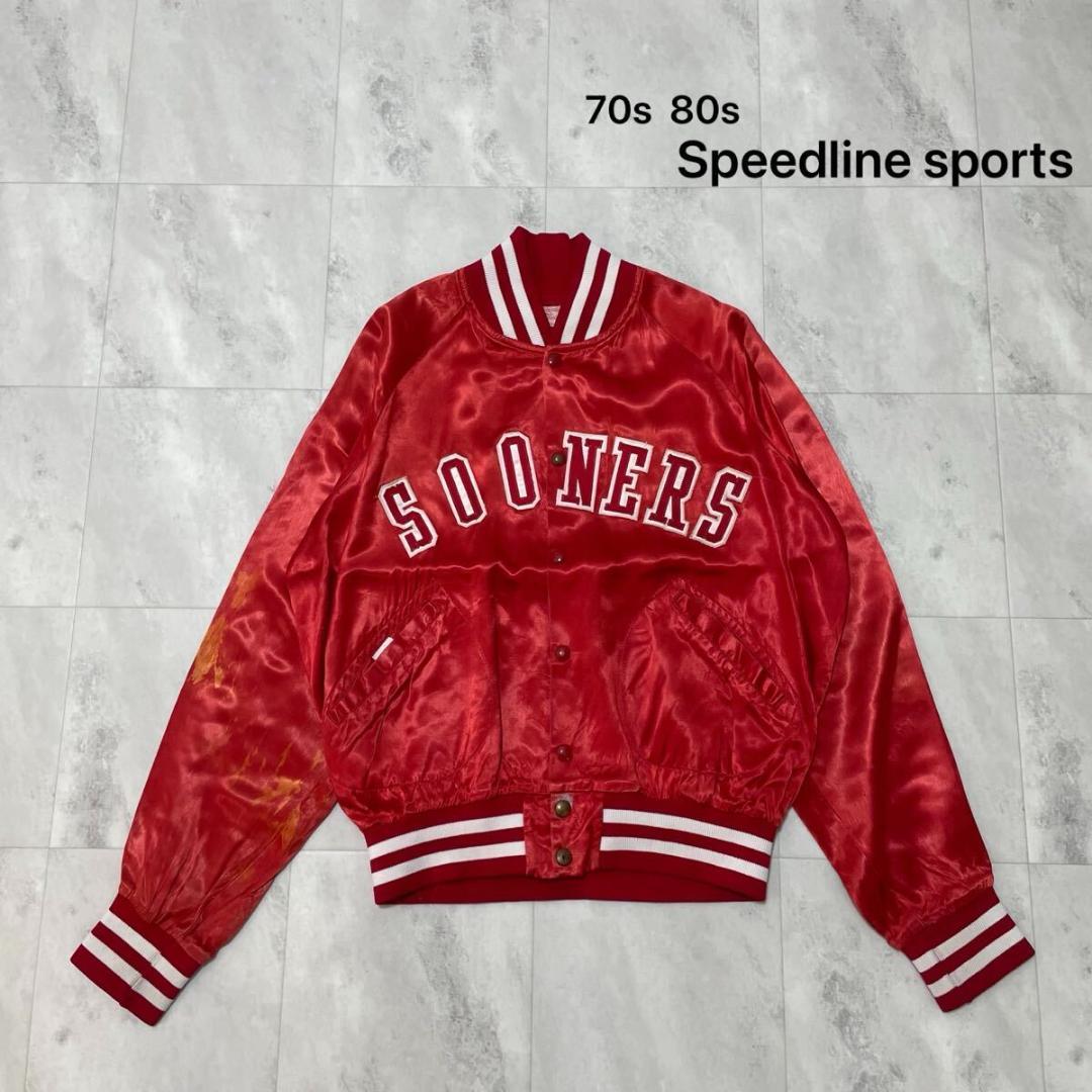 70s 80s Speedline sports サテン スタジャン オクラホマ - メルカリ