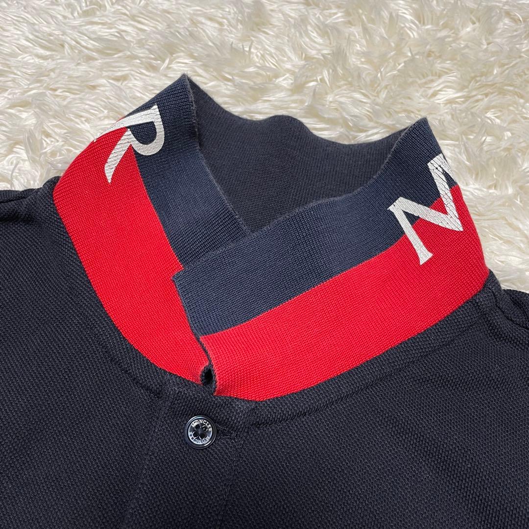 モンクレール 襟裏ロゴ マグリア ポロシャツ ネイビー Sサイズ - メルカリ