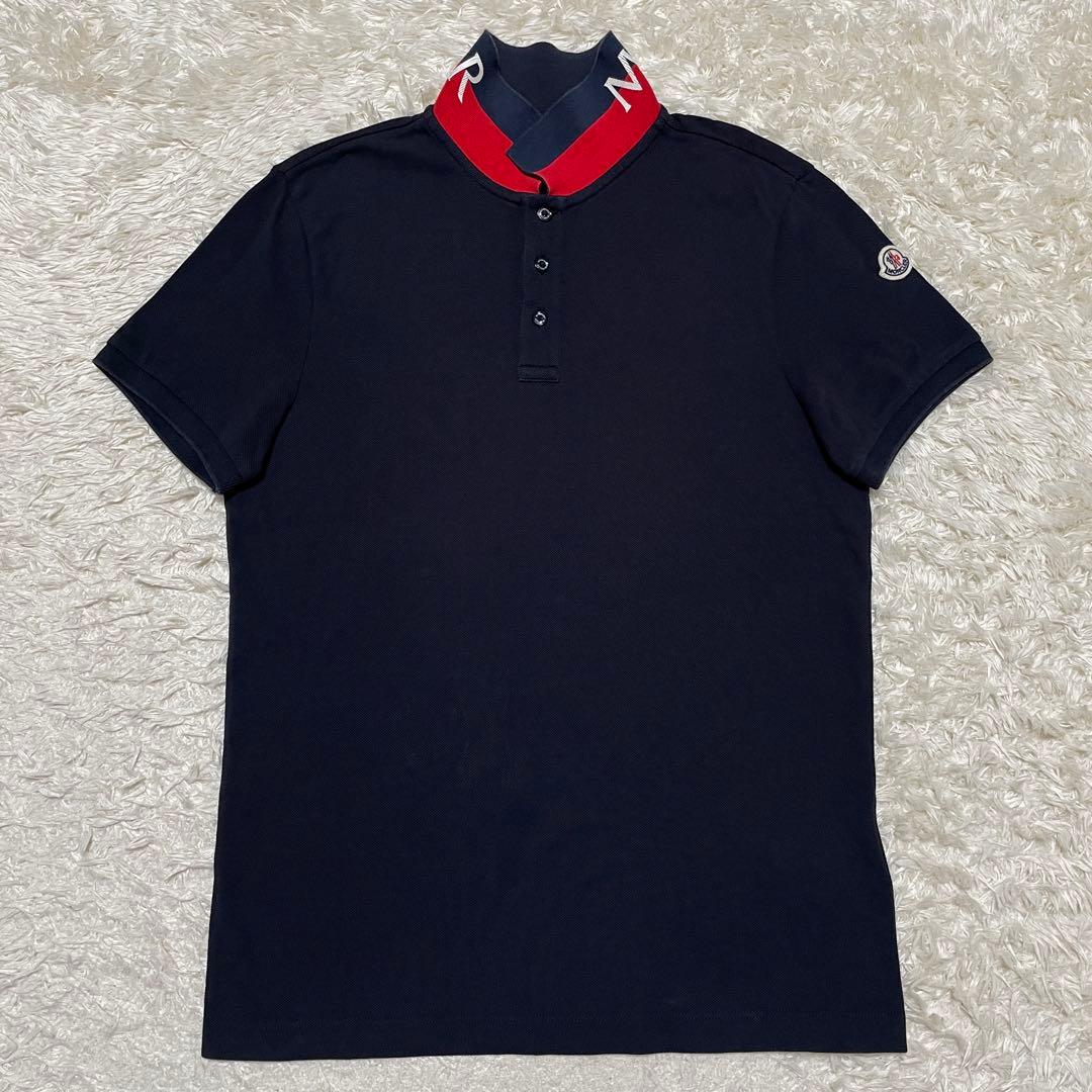 モンクレール 襟裏ロゴ マグリア ポロシャツ ネイビー Sサイズ - メルカリ